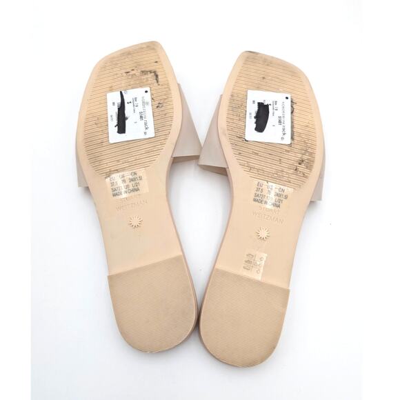 Stuart Weitzman Summer Flat Sandals Slip-On Women's Pink Size US7B EU37.5 - Picture 8 of 11
